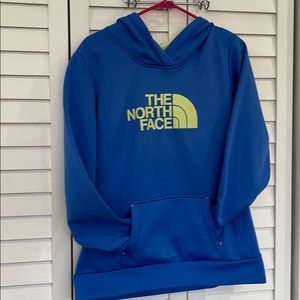 NORTH FACE•Blue & Green Hoodie Sweatshirt•Sz L